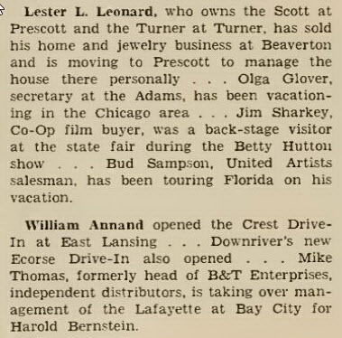 Eymer Theater - Box Office Magazine September 16 1950